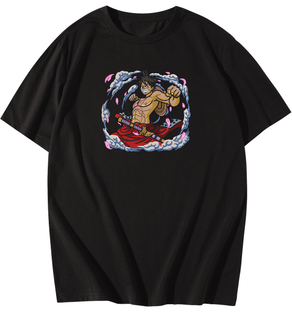 Luffy Embroidered Oversize T-Shirt
