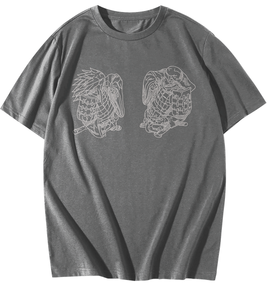 Madara Vs Hashirama Embroidered Oversize T-Shirt