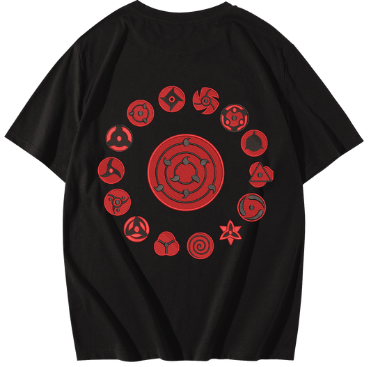 The Uchiha  Embroidered Oversize T-Shirt