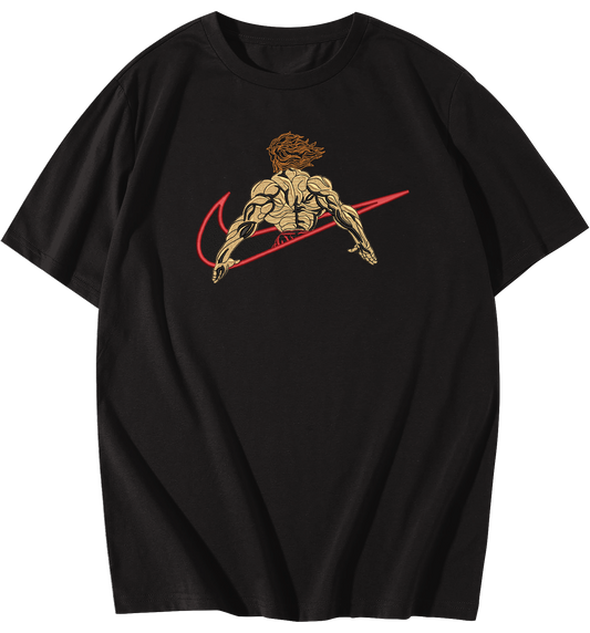 Baki the Grappler X hanma yujiro Embroidered Oversize T-Shirt