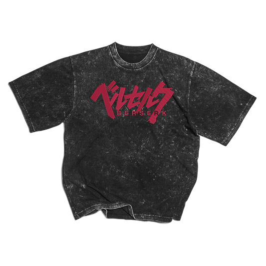 Guts Berserk Washed Embroidered Oversize T-Shirt