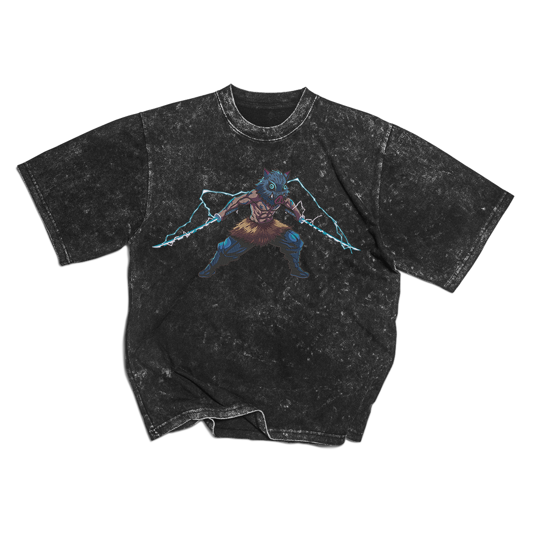 Inosuke Washed Embroidered Oversize T-Shirt