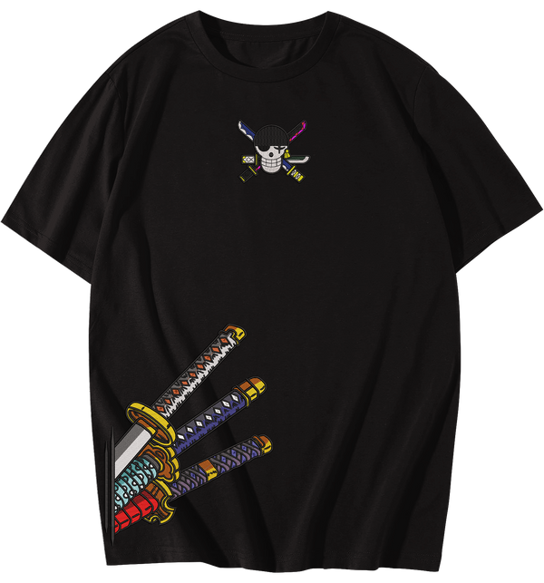 Zoro Katana Embroidered T-Shirt